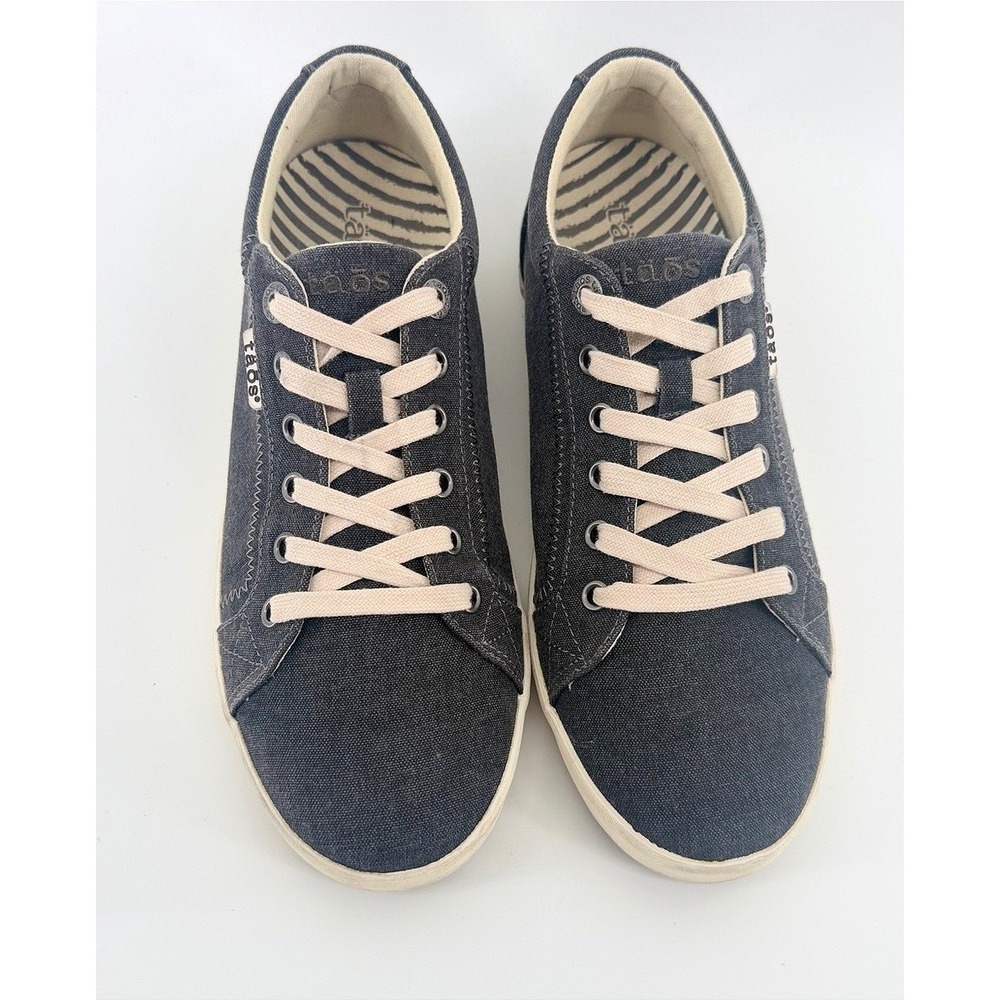 Taos Star Womens 10 Charcoal Gray Canvas Lace Up Low Top Sneakers - Picture 8 of 8